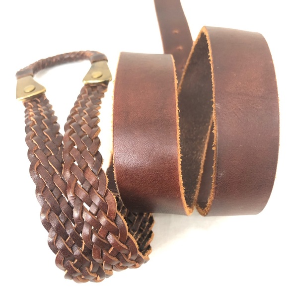 TOMMY BAHAMA Sz M Brown Leather Belt - Picture 11 of 14